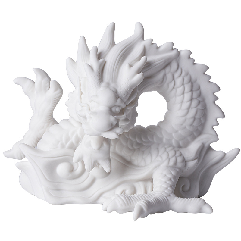 Chinese ceramic dragon decorations for fortune geomancy crafts mascot of the the Year of the Loong, living room, porch, desktop decoration