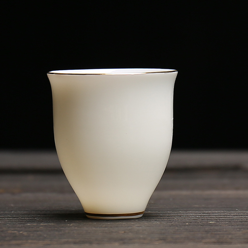 Yangzhi jade white porcelain tea cup wholesale review bowl ceramic kung fu three talents lid bowl coaster fair cup filter