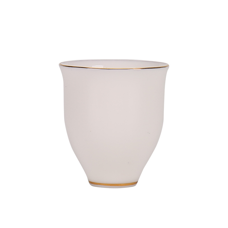 Yangzhi jade white porcelain tea cup wholesale review bowl ceramic kung fu three talents lid bowl coaster fair cup filter