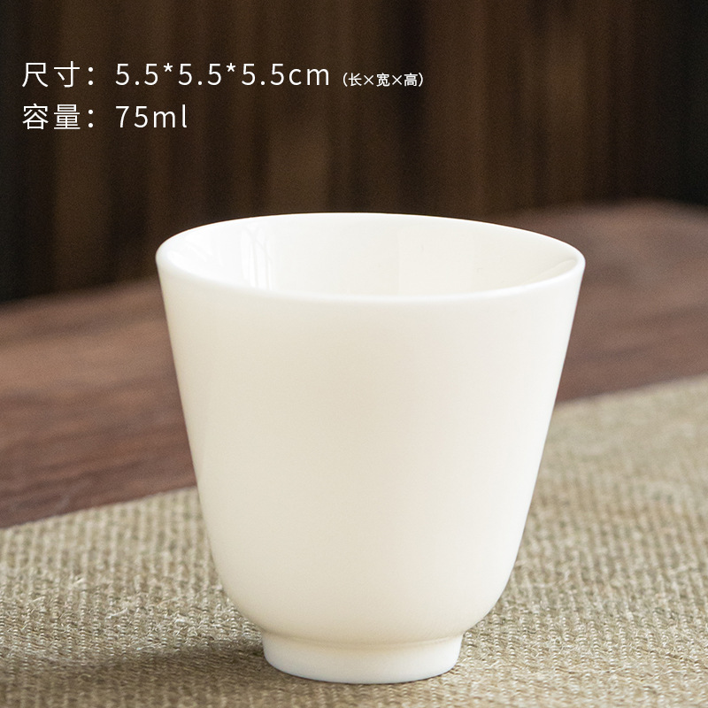 Yangzhi jade white porcelain tea cup wholesale review bowl ceramic kung fu three talents lid bowl coaster fair cup filter