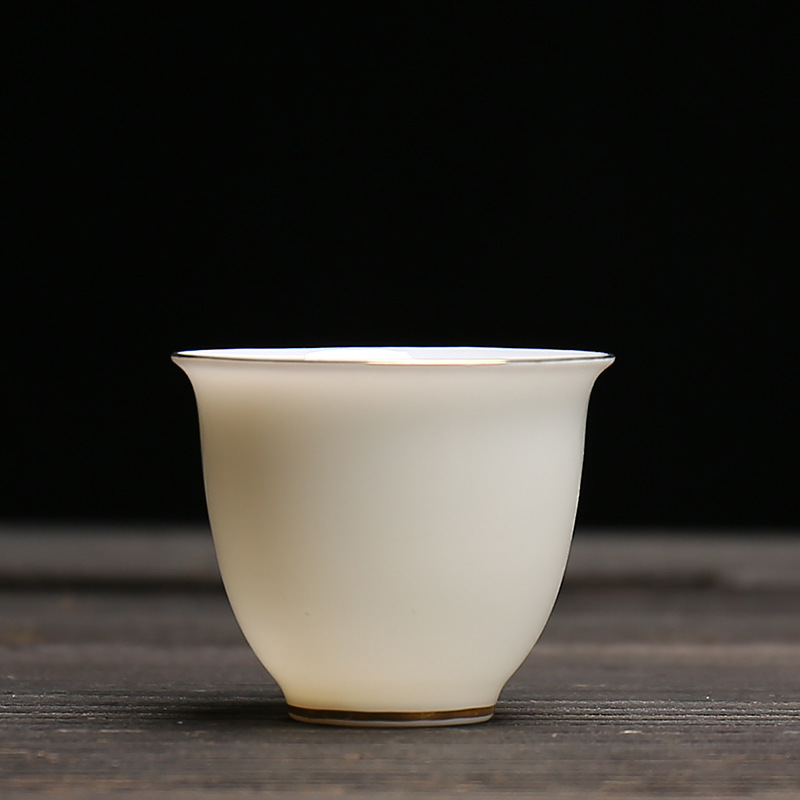 Yangzhi jade white porcelain tea cup wholesale review bowl ceramic kung fu three talents lid bowl coaster fair cup filter