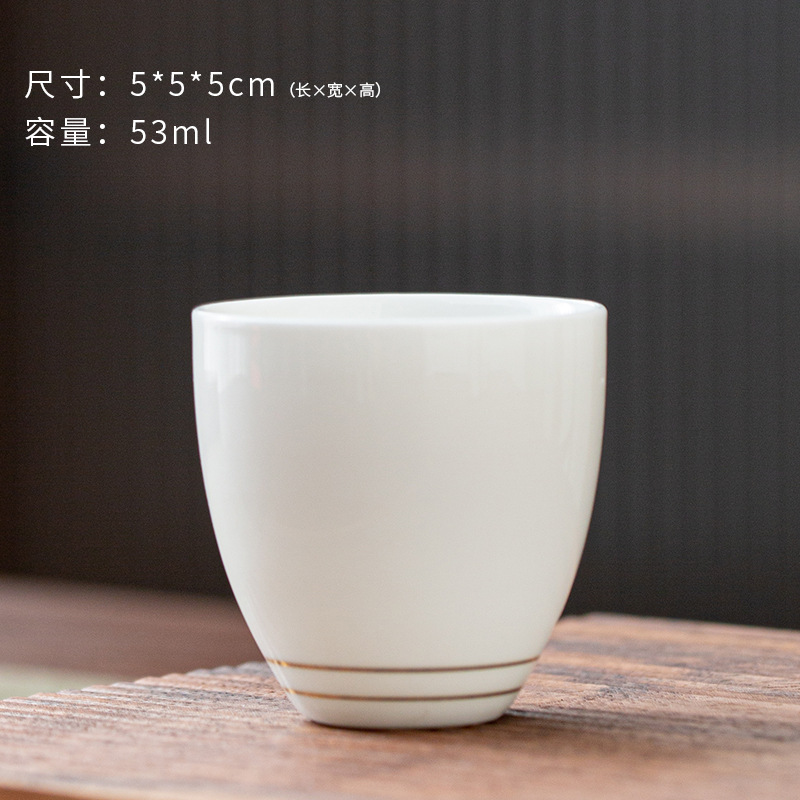 Yangzhi jade white porcelain tea cup wholesale review bowl ceramic kung fu three talents lid bowl coaster fair cup filter