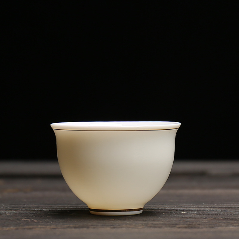 Yangzhi jade white porcelain tea cup wholesale review bowl ceramic kung fu three talents lid bowl coaster fair cup filter