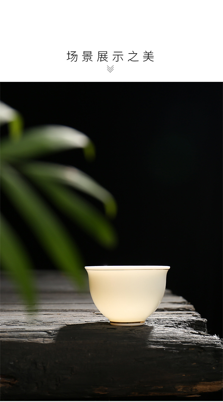 Yangzhi jade white porcelain tea cup wholesale review bowl ceramic kung fu three talents lid bowl coaster fair cup filter