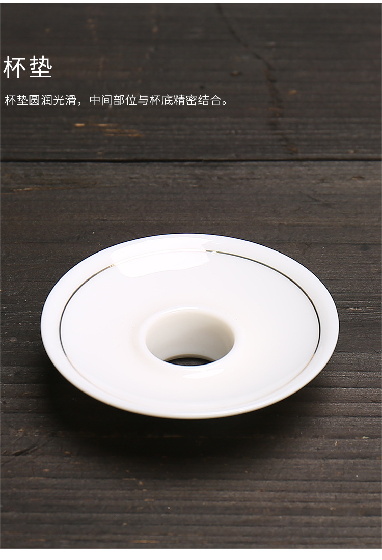 Yangzhi jade white porcelain tea cup wholesale review bowl ceramic kung fu three talents lid bowl coaster fair cup filter