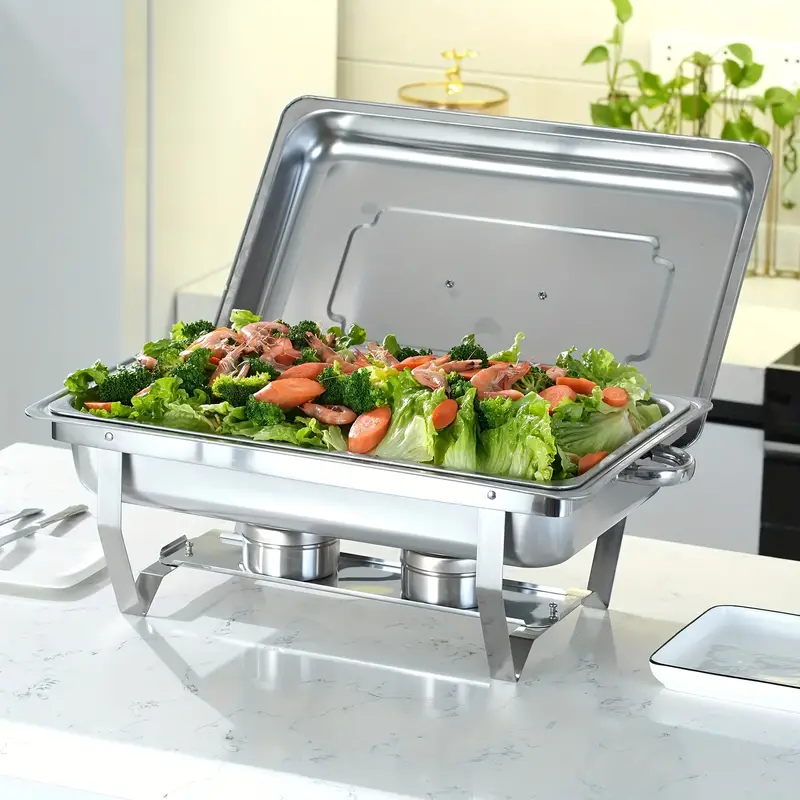 410 stainless steel rectangular thickened household buffet stove tableware hotel buffet stove holding stove manufacturers