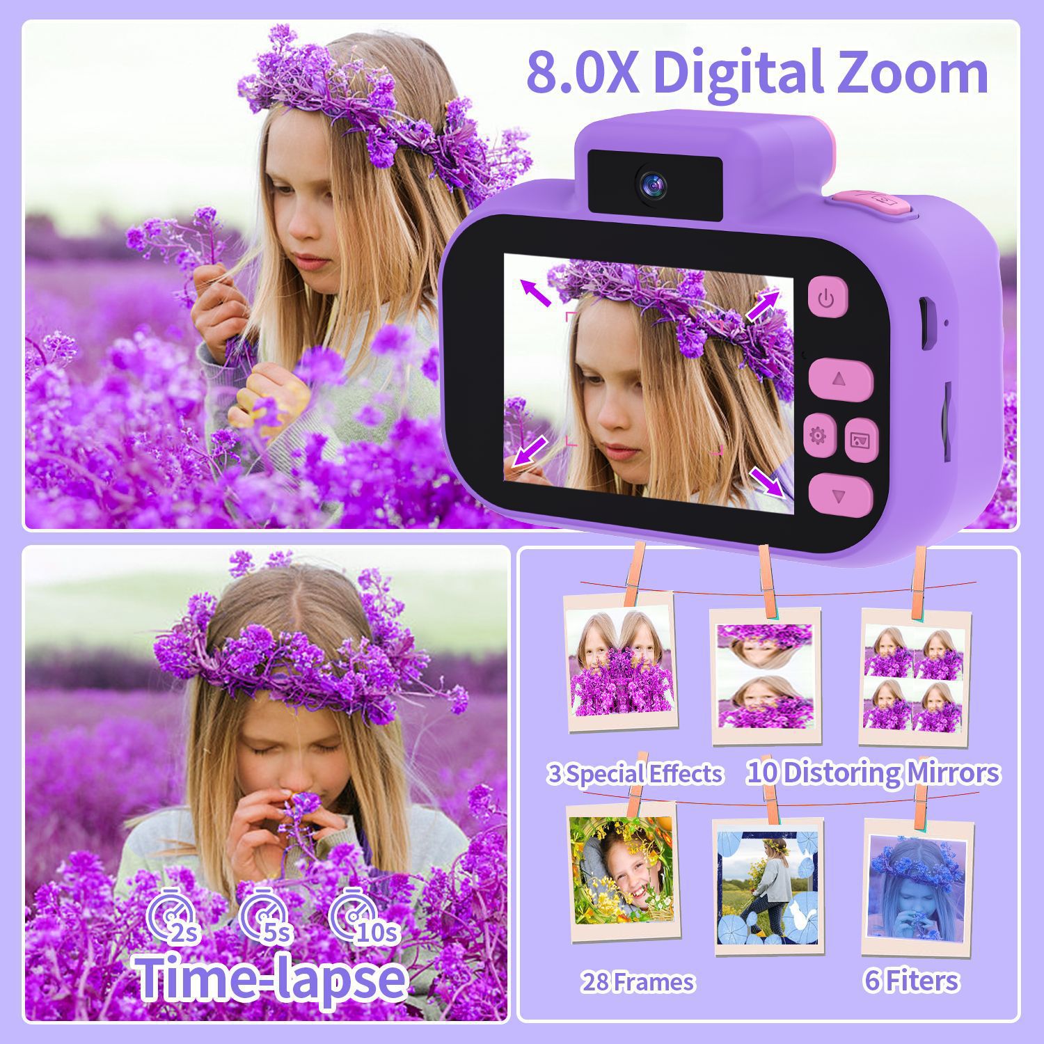 H7 Children's Camera 40 Million HD Dual Camera Mini SLR Digital Camera Toy Gift