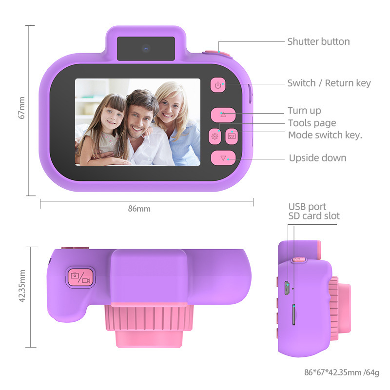 H7 Children's Camera 40 Million HD Dual Camera Mini SLR Digital Camera Toy Gift