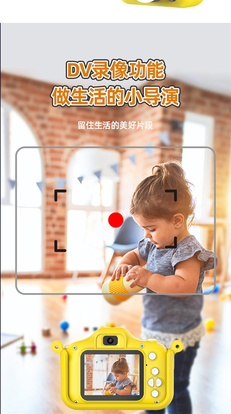 New children's camera can take photos with small DSLR, Polaroid high-definition digital camera, mini toy foreign trade gift