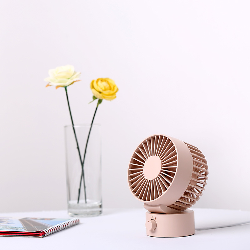 Double leaf desktop fan USB angle adjustment mini dormitory desk office cooling fan desktop