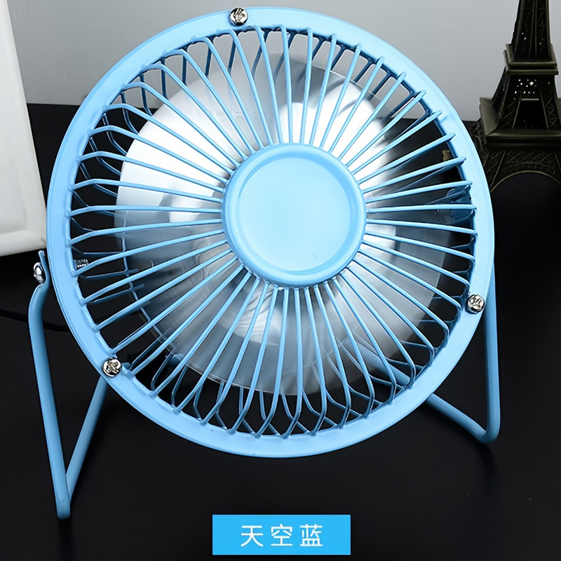 Metal Iron Art Small Fan Aluminum Leaf USB Fan 4-inch 6-inch 8-inch Mini Table Fan Desktop Office Small Electric Fan