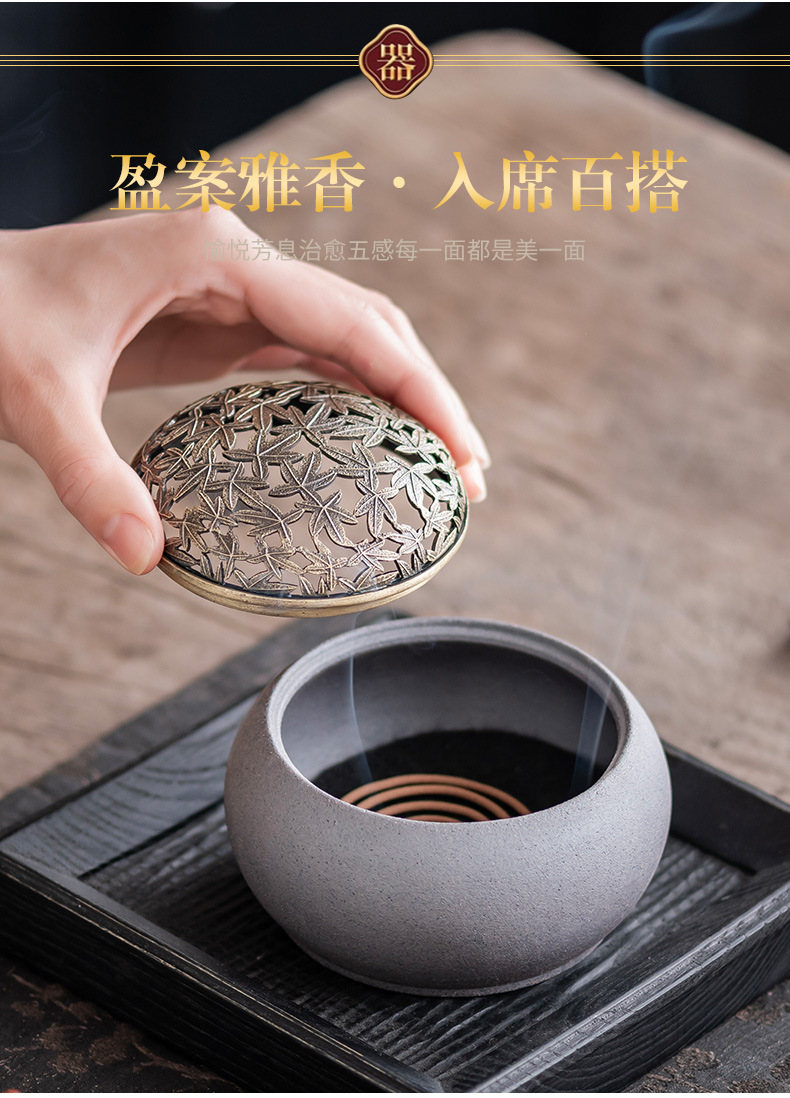 Zhongda Yuan Full Plate Incense Burner Ceramic Incense Burner Incense Path Set Vintage Sandalwood Agarwood Incense Incense Incense Indoor Incense Appliance Thread Incense Insert