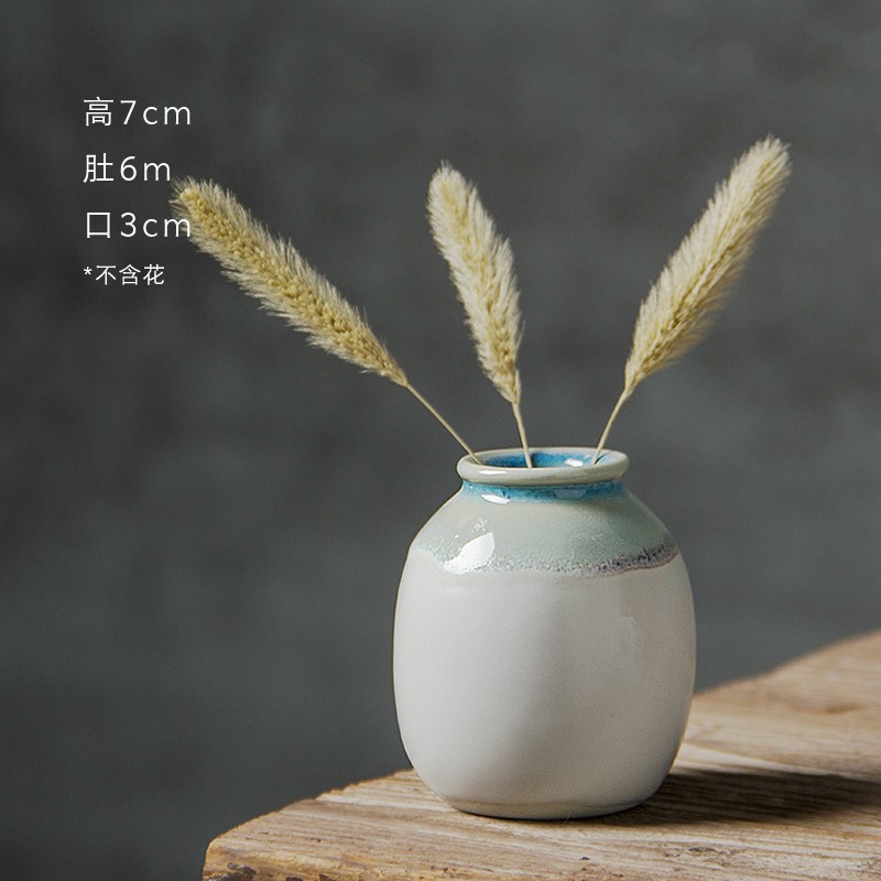 Creative handmade small vases, flower arrangements, mini ceramic ornaments, modern and minimalist wine cabinets, dry flower decorations, wholesale ornaments