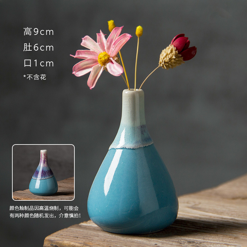 Creative handmade small vases, flower arrangements, mini ceramic ornaments, modern and minimalist wine cabinets, dry flower decorations, wholesale ornaments