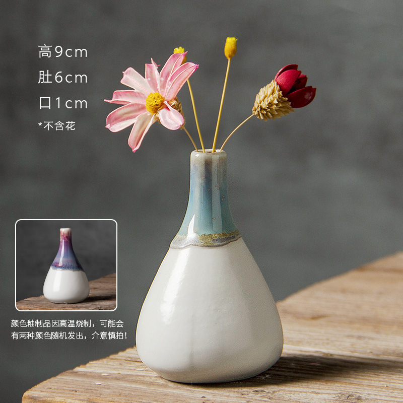 Creative handmade small vases, flower arrangements, mini ceramic ornaments, modern and minimalist wine cabinets, dry flower decorations, wholesale ornaments