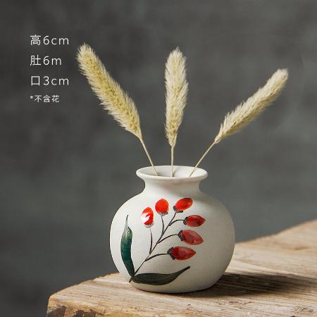 Creative handmade small vases, flower arrangements, mini ceramic ornaments, modern and minimalist wine cabinets, dry flower decorations, wholesale ornaments