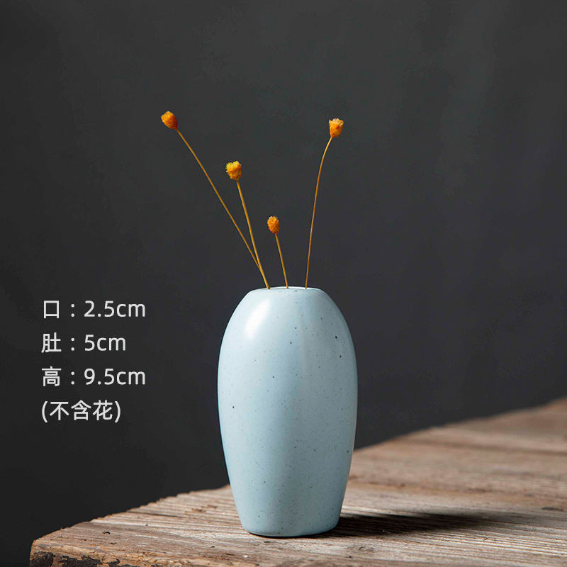 Creative handmade small vases, flower arrangements, mini ceramic ornaments, modern and minimalist wine cabinets, dry flower decorations, wholesale ornaments