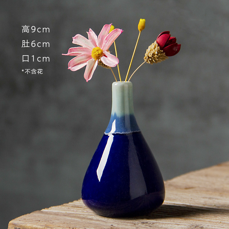 Creative handmade small vases, flower arrangements, mini ceramic ornaments, modern and minimalist wine cabinets, dry flower decorations, wholesale ornaments