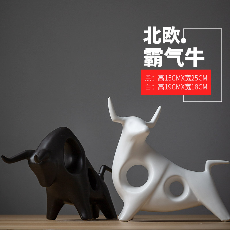 Jingdezhen Ceramic Decoration Home Decoration Ins Wind Living Room TV Cabinet Wine Cabinet Set Deer Decoration Crafts