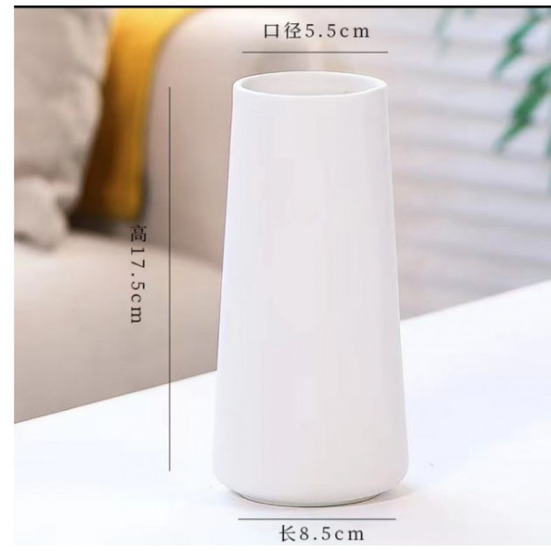 Minimalist modern ceramic vases, home furnishings, white vases, ceramic Chinese handicrafts, home ornaments, Amazon hot selling