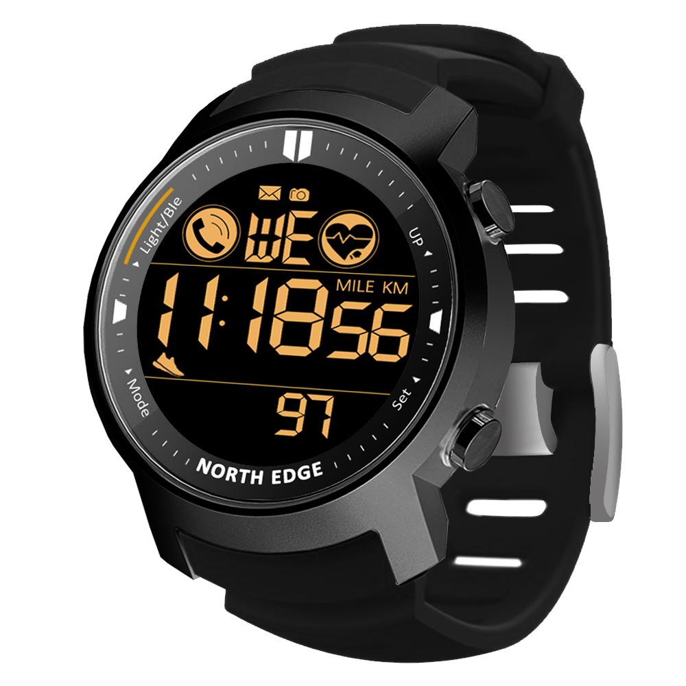 Amazon Smart Sports Metal Watch Heart Rate Waterproof Swimming Bluetooth Watch Calorie Consumption Tactical Watch