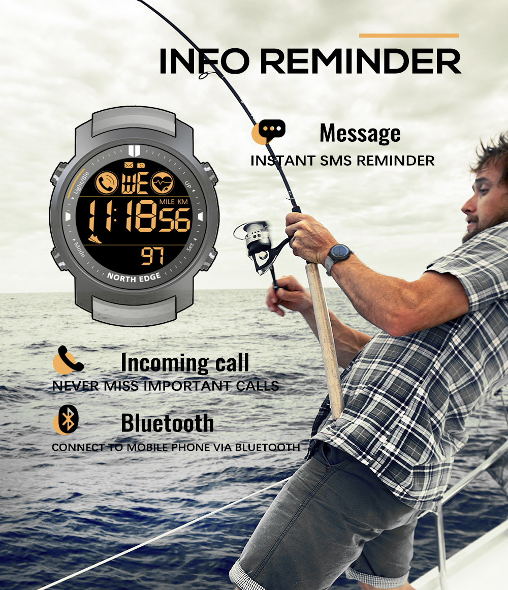 Amazon Smart Sports Metal Watch Heart Rate Waterproof Swimming Bluetooth Watch Calorie Consumption Tactical Watch