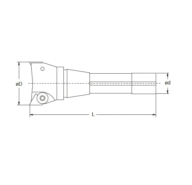 TPR R8-Shank Shoulder End Mill