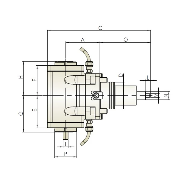 Radial Female Thread Double Head Tool Holder (External Coolant)