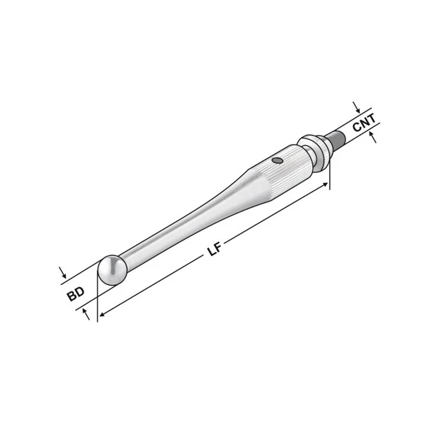 Probe tip long Ø 6mm for Edge finder mechanical 3D