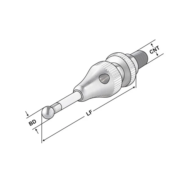 Probe tip standard Ø 3mm for Edge finder mechanical 3D