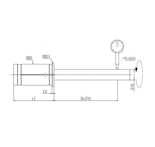 D oil pressure Straight Collet