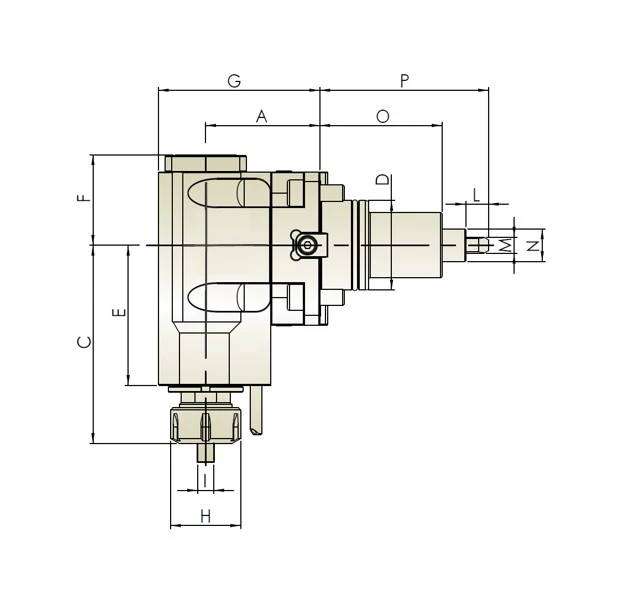 Radial Single-end Dual Output Tool Holder (External Coolant)