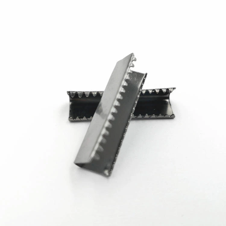 Rectangle Metal Toothed Clothing Tail Clip Belt End Tips Claw Metal Belt Tail Clip