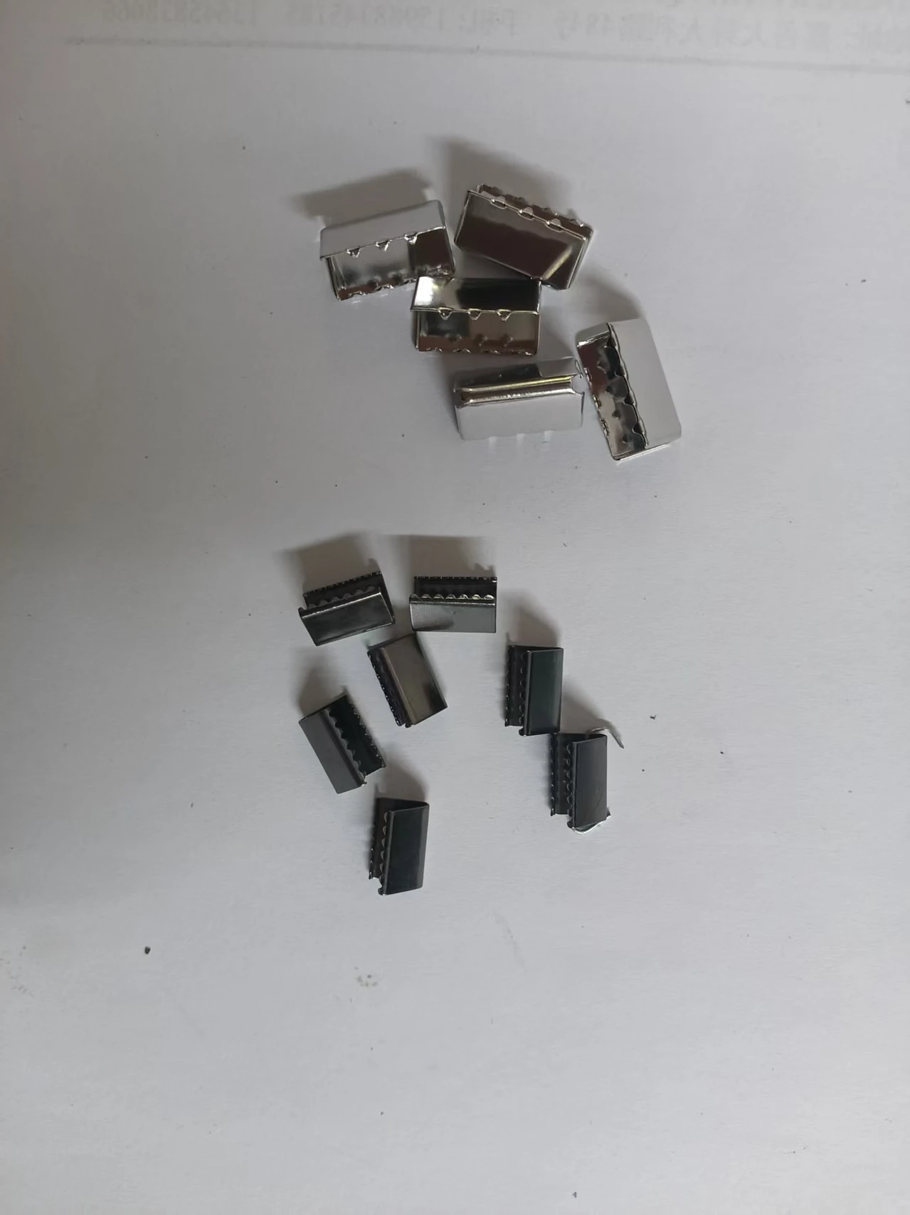 Rectangle Metal Toothed Clothing Tail Clip Belt End Tips Claw Metal Belt Tail Clip