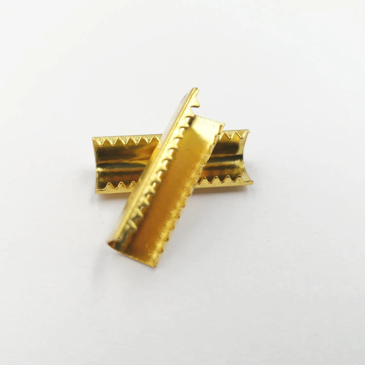 Rectangle Metal Toothed Clothing Tail Clip Belt End Tips Claw Metal Belt Tail Clip