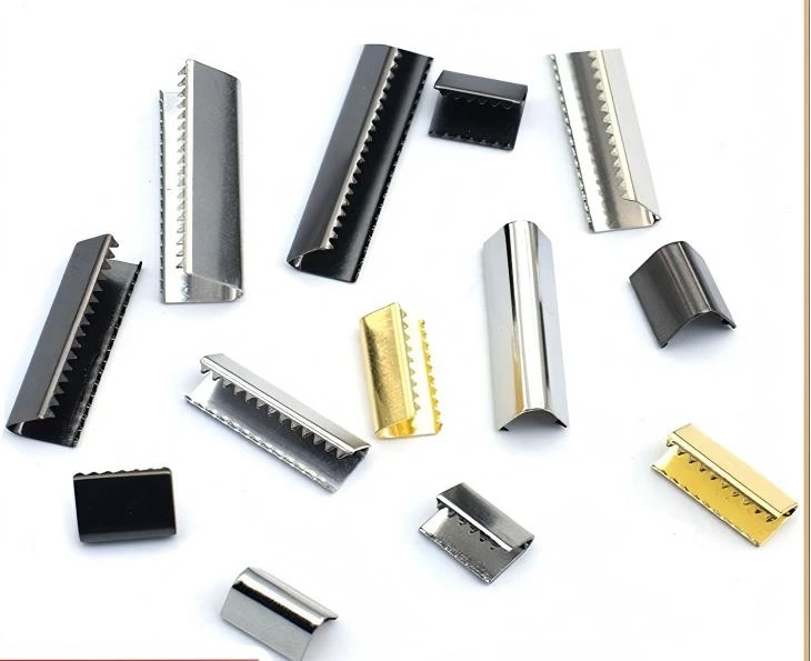 Rectangle Metal Toothed Clothing Tail Clip Belt End Tips Claw Metal Belt Tail Clip