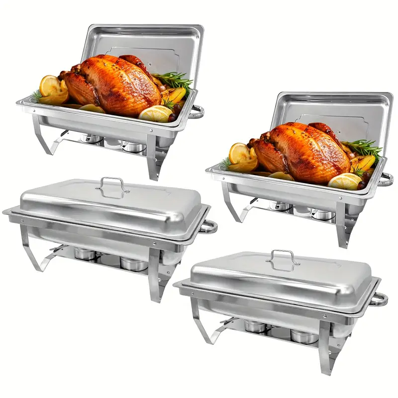 410 stainless steel rectangular thickened household buffet stove tableware hotel buffet stove holding stove manufacturers
