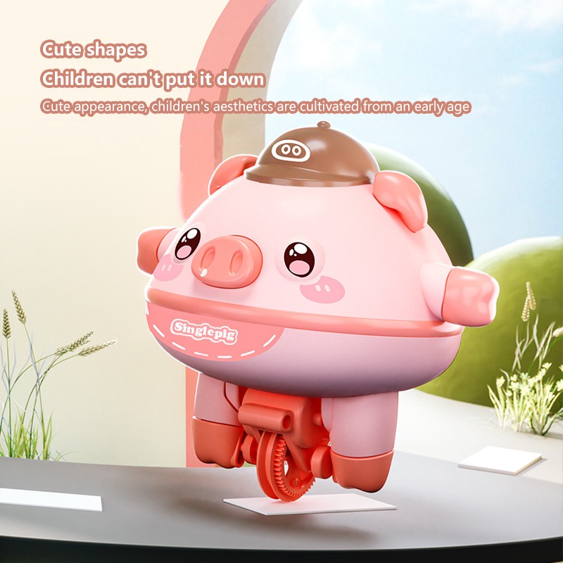 New Tumbler balance pig gyroscope one piece unicycle girl boy cute novelty tightrope walking black technology puzzle toys