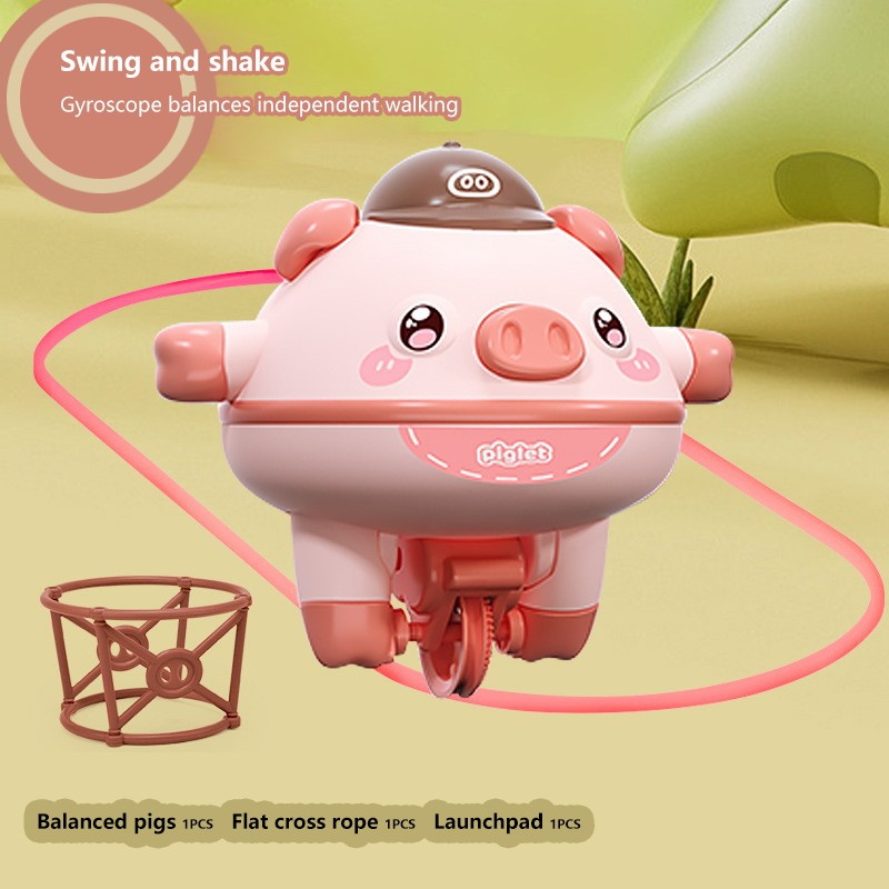 New Tumbler balance pig gyroscope one piece unicycle girl boy cute novelty tightrope walking black technology puzzle toys