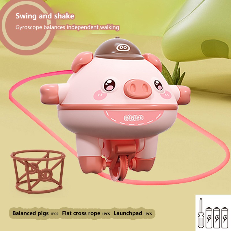 New Tumbler balance pig gyroscope one piece unicycle girl boy cute novelty tightrope walking black technology puzzle toys